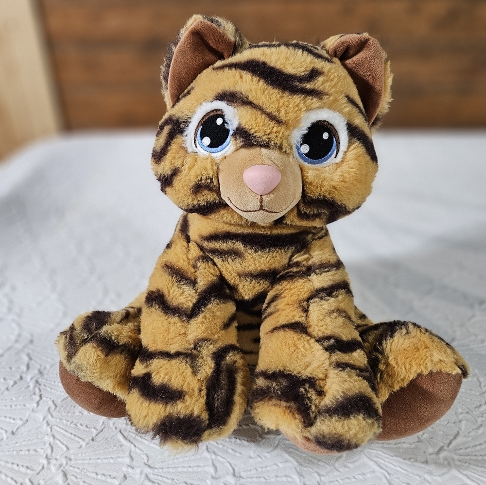 Build A Bear Plush Tiger Stuffed Animal - Yellow & Brown Stripes